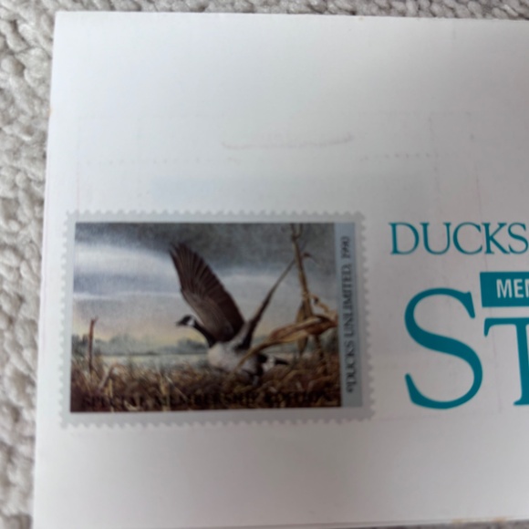 1990 DUCKS UNLIMITED - DU Duck Stamp and Sticker MEMBERSHIP EDITION - Picture 5 of 6